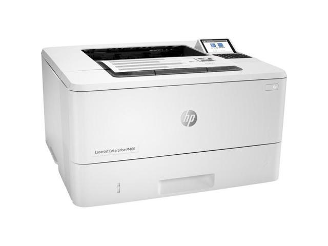 HP - LaserJet Enterprise M406dn Black-and-White Laser Printer - White