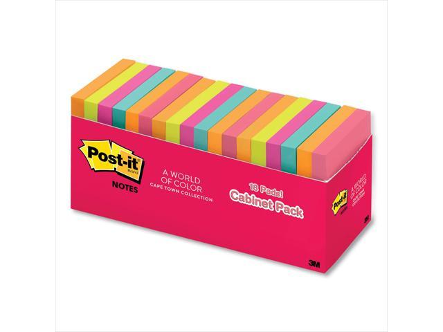 Post-it Notes 3' x 3' Cape Town Collection 100 Sheets/Pad 1611322