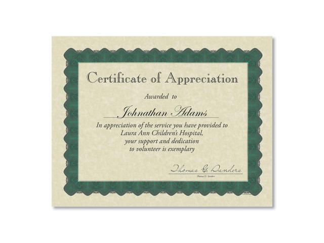 Great Papers Metallic 8.5 x 11 Certificates Beige/Green 934200