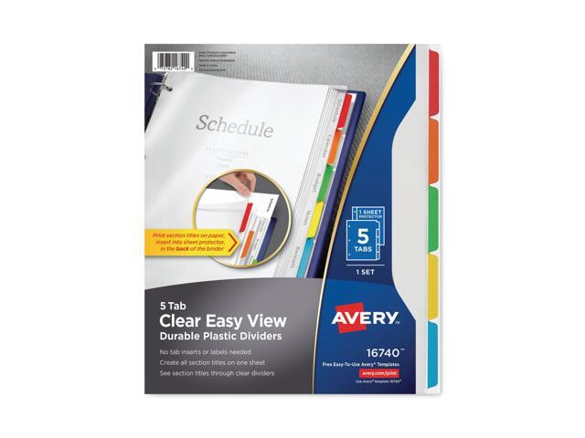 Avery - Clear Easy View Plastic Dividers, 5 Tabs - Multicolor - image 10