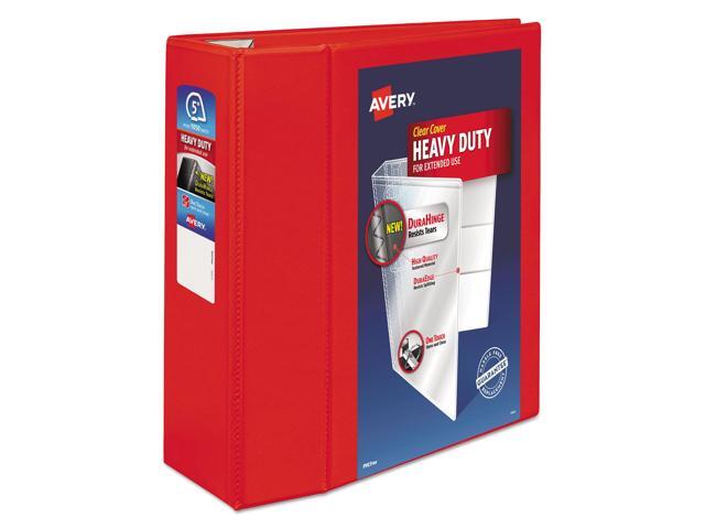 Avery Heavy-Duty View Binder w/Locking 1-Touch EZD Rings 5' Cap Red 79327