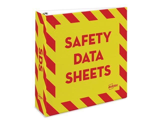 Avery SDS Binder 3' Cap 11-3/16'Wx2-2/3'Dx11-5/8'H Red/Yellow 18952