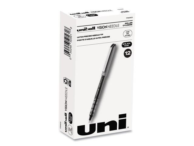 uni-ball VISION Needle Stick Roller Ball Pen,PEN,UB VISN NEEDLE,7MM,BK