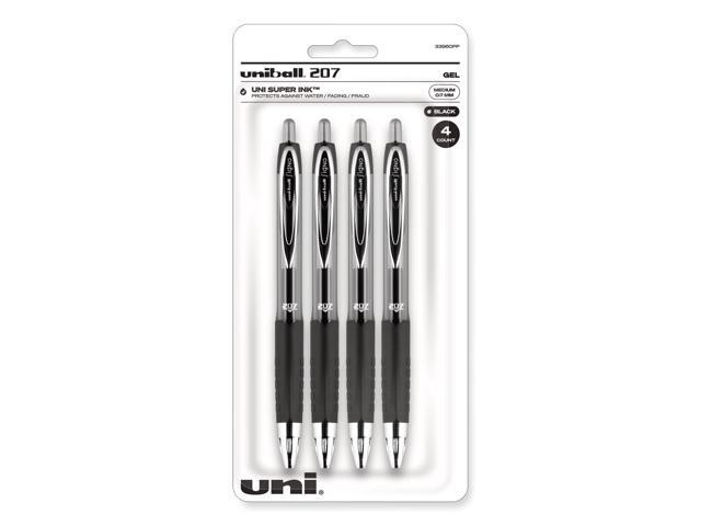 uni-ball Signo 207 Retractable Gel Pen,PEN,UNIBALL,207GEL.7MM,BK