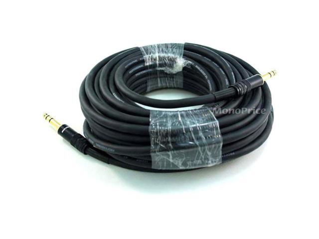 Monoprice 50ft Premier Series 1/4in TRS Male to Male Cable, 16AWG (Gold Plated)