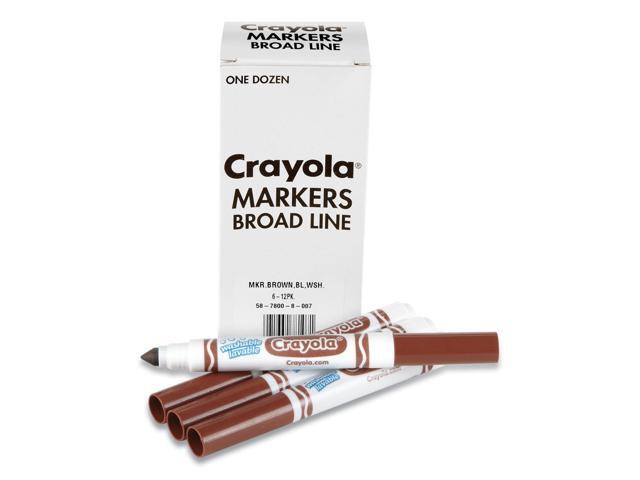 Crayola Washable Broad Line Bulk Markers, Brown 58-7800-007