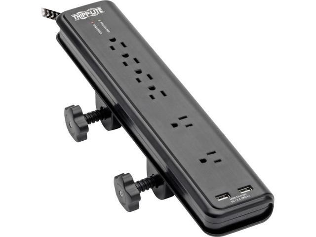 Safe-IT Surge Protector 6-Out 2 USB Ports Antimicrobial 8ft Cord