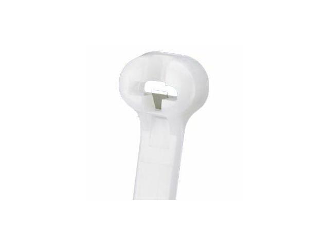 PANDUIT BT2I-C Cable Tie, 8 in L, 2 in Max Bundle Dia., Natural, Nylon 6/6, 40