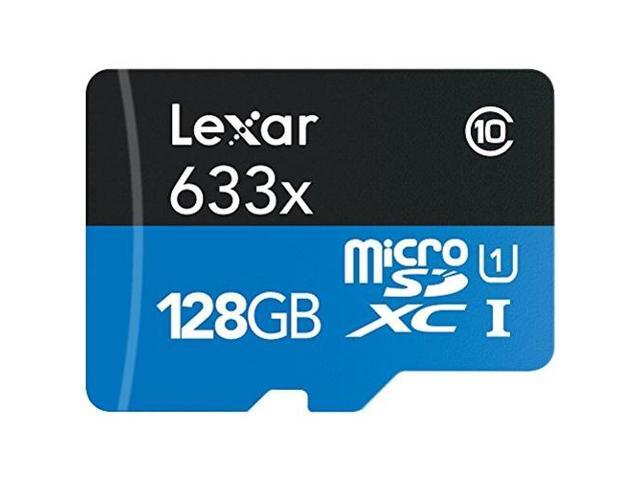 Lexar High-Performance 633x 128GB microSDXC UHS-I Card with SD Adapter