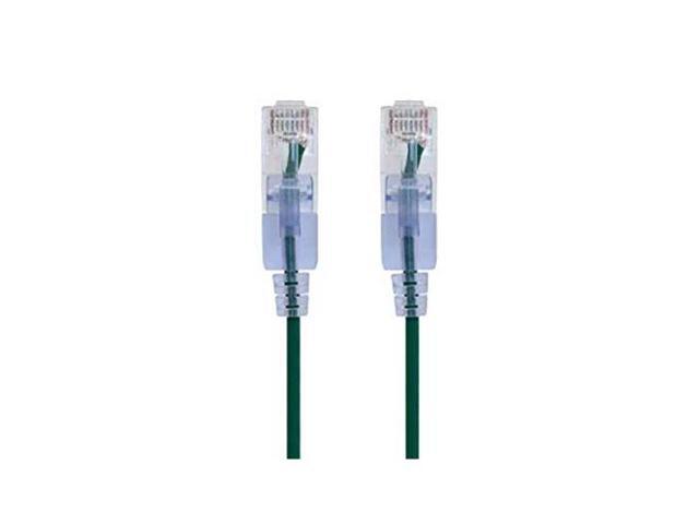 Monoprice Cat6A Ethernet Patch Cable - 7 Feet - Green (10 Pack) Snagless RJ45 550Mhz UTP Pure Bare Copper Wire 10G 30AWG - SlimRun Series