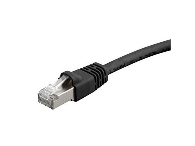 Monoprice Cat6A Ethernet Patch Cable - 25 Feet - Black Network Internet Cord - RJ45, 550Mhz, STP, Pure Bare Copper Wire, 10G, 26AWG