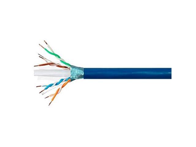 Monoprice Cat6A Plus Bulk Ethernet Network Cable - 1000ft - Blue, Bare Copper, 650MHz, F/UTP, Solid, Riser-Rated (CMR), 23AWG, 10G - Entegrade Series