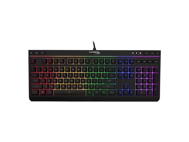 HyperX Alloy Core RGB - Membrane Gaming Keyboard, Comfortable Quiet Silent Keys with RGB LED Lighting Effects, Spill Resistant, Dedicated Media.