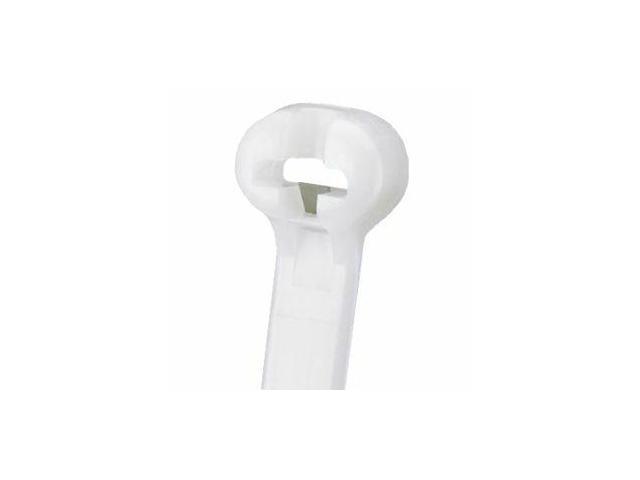 PANDUIT BT2M-C Cable Tie, 8 in L, 2 in Max Bundle Dia., Natural, Nylon 6/6, 18