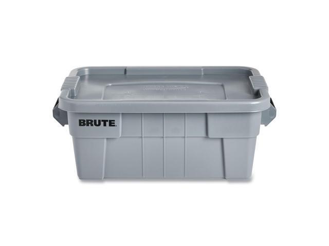 RUBBERMAID COMMERCIAL FG9S3000GRAY Stack & Nest Storage Tote W/ Lid, 14 gal,