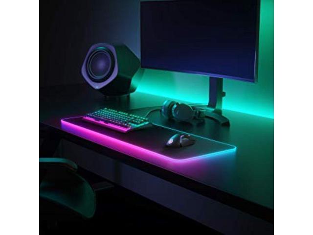 SteelSeries - QcK Prism Cloth Gaming Mouse Pad with 2-Zone RGB Illumination XL - Black - image 9