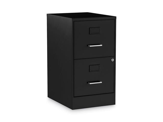 Alera Soho Vert 2-Drawer File Cabinet, Blk, 14' x 18' x 24.1', EA (ALESVF1824BL)