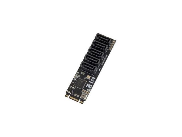 Syba 5 port Non-RAID SATA III 6Gbp/s to M.2 B+M Key Adapter PCI-e 3.0 x2 bandwith - SI-ADA40141
