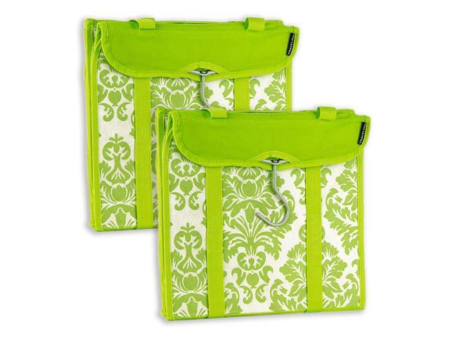 Travelon Hanging Handbag Organizer - Set of 2 (Lime Damask)