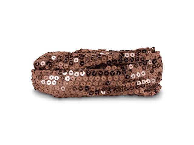 Calypso Studios Glitz Bendi Sequin Wire Headband Dance Cheer Costume Brown