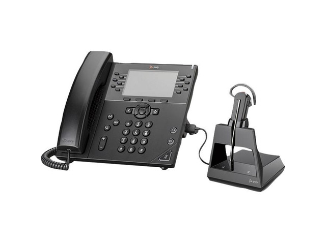 Plantronics - Voyager 4245 Office (Poly) - Bluetooth Convertible Headset with 3 Wearing Styles - Connect to PC/Mac, Mobile & Desk Phone - Works...