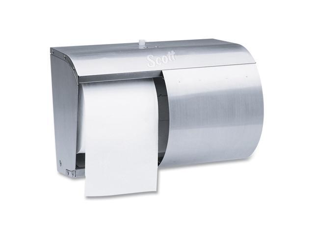 KIMBERLY-CLARK PROFESSIONAL* 09606 Coreless Double Roll Bath Tissue Dispenser, 7.1' x 10.1' x 6.4', Stainless Steel