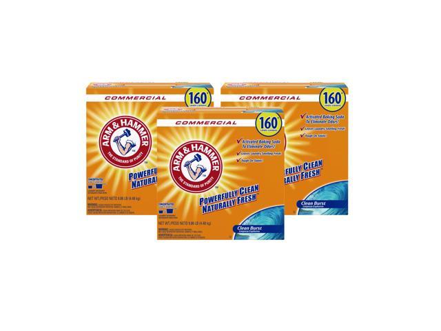 Arm & Hammer CDC33200-06521 Powder Laundry Detergent, Clean Burst, 11.9 Lb, Box, 3/Carton