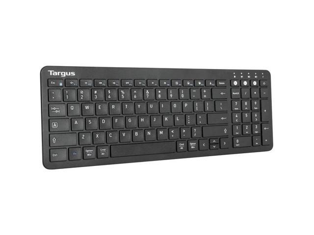Targus Midsize Multi-Device Bluetooth Antimicrobial Keyboard - Wireless Connectivity - Bluetooth - English (US) - QWERTY Layout - PC, Mac - AAA...