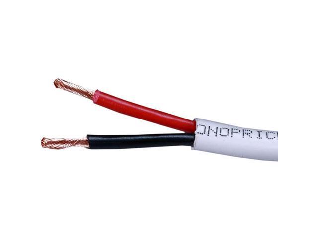 Monoprice Access Series 12 Gauge AWG CL3 Rated 2 Conductor Speaker Wire / Cable - 1000ft Fire Safety In Wall Rated, Jacketed In White PVC Material...