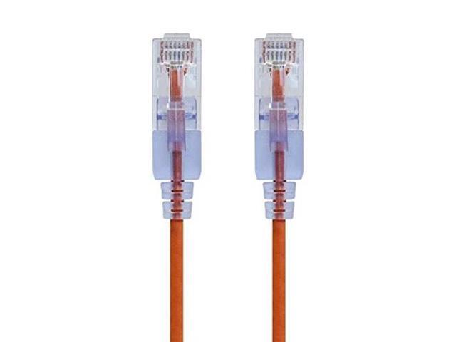 Monoprice Cat6A Ethernet Patch Cable - 5 Feet - Orange (10 Pack) Snagless RJ45 550Mhz UTP Pure Bare Copper Wire 10G 30AWG - SlimRun Series