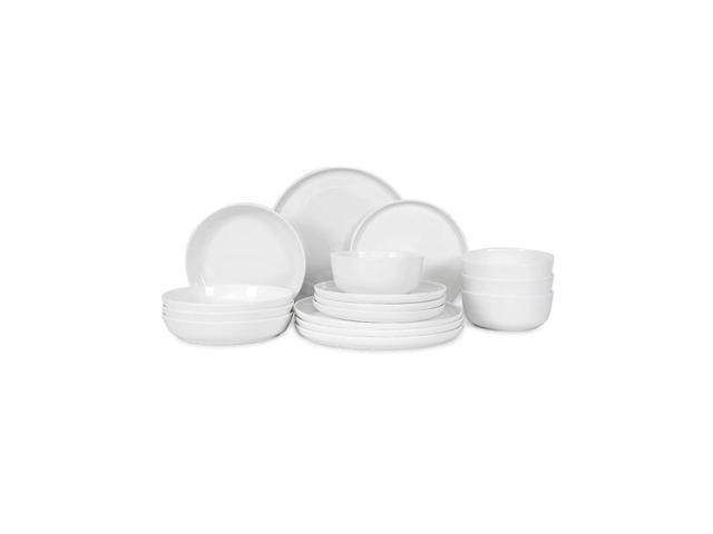 Table 12 Natural White 16-Pc Dinnerware Set, Service for 4