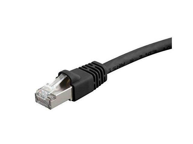Monoprice Cat6A Ethernet Patch Cable - Network Internet Cord - RJ45, 550Mhz, STP, Pure Bare Copper Wire, 10G, 26AWG, 30ft, Black