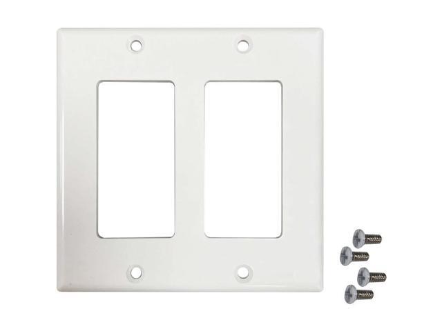 Photos - Chandelier / Lamp TrippLite Tripp Lite Safe-IT Double-Gang Antibacterial Wall Plate Decora Style Ivory 