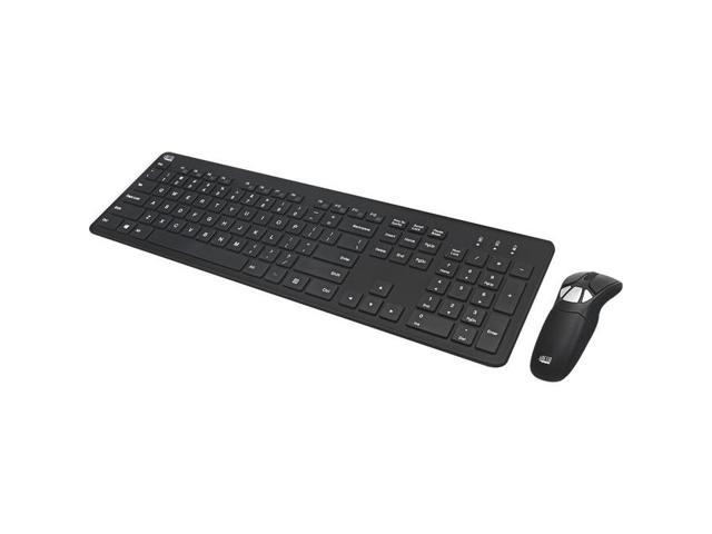 Adesso Ads Adesso Air Mouse Go Plus with Full Size Keyboard - USB Scissors Wireless 2.40 GHz Keyboard