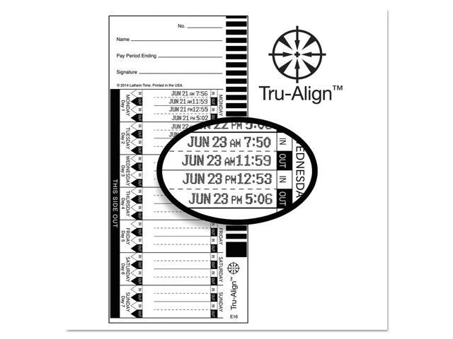 Lathem Time Time Card for Lathem Model 1600E 16100