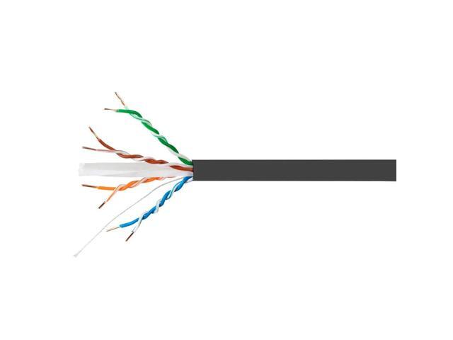 Monoprice Cat6A Plus Ethernet Network Cable - 1000 Feet - Black 10G, 650MHz, UTP, Solid, Riser-Rated (CMR) 23AWG, Bulk Bare Copper - Entegrade...