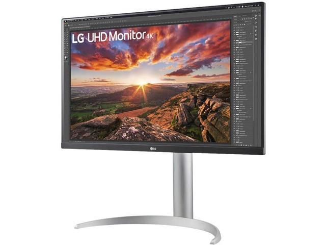 UPC 195174038956 product image for LG 27BP85UN-W 27' 4K UHD Edge LED Gaming LCD Monitor - 16:9 - Silver, Black,  | upcitemdb.com