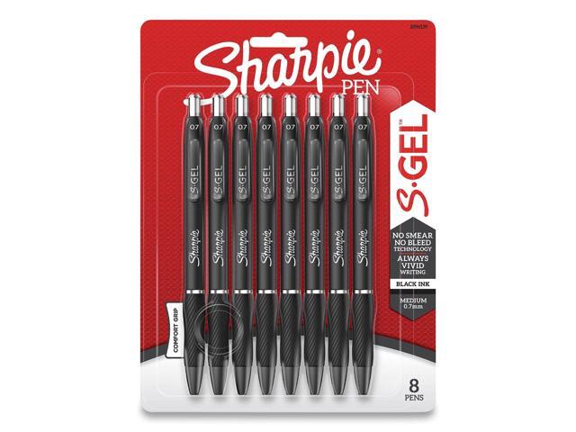 Sharpie S-Gel Retractable Gel Pen Medium Point Black Ink 8/Pack 2096139