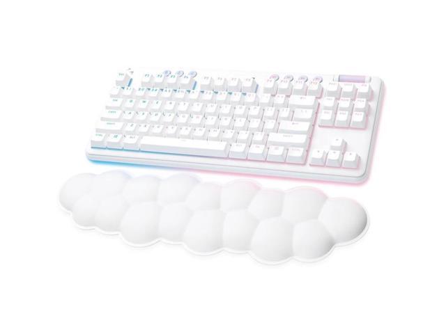 Logitech - G715 Aurora Collection TKL Wireless Mechanical Clicky Switch Gaming Keyboard for PC/Mac with Palm Rest Included - White Mist - image 3