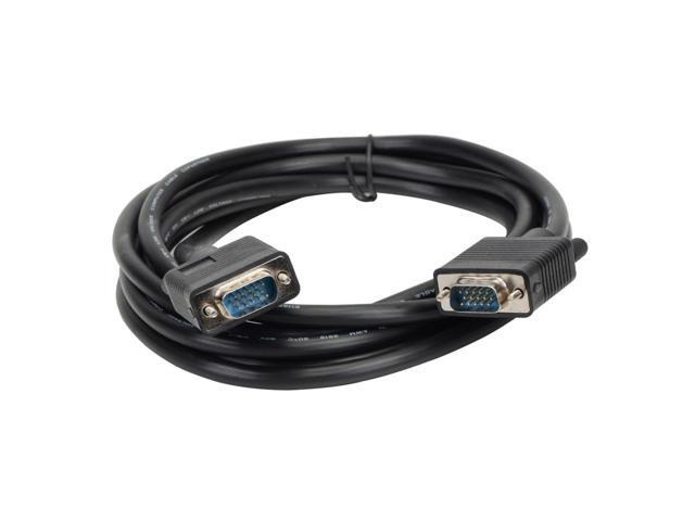 inland vga male to vga male cable 10ft - black