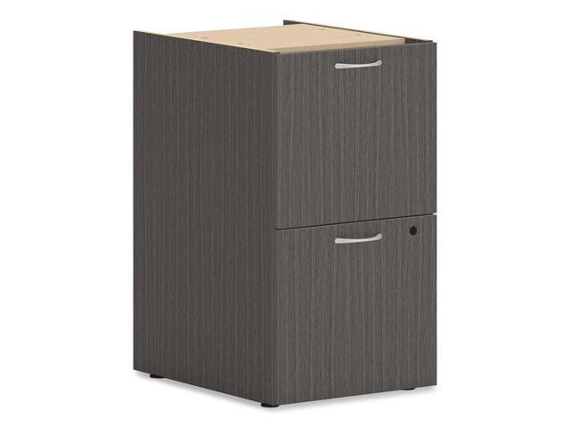 Mod Support Pedestal Left or Right 2 Legal/Letter-Size File Drawers Slate Teak 15' x 20' x 28' HLPLPSFFLSL1