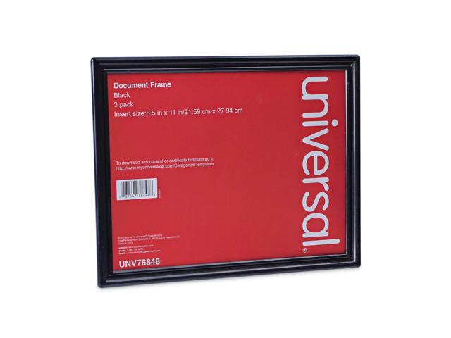 Universal All Purpose Document Frame 8 1/2 x 11 Insert Black 3/Pack 76848