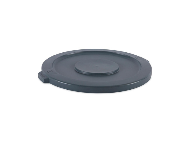 Boardwalk Lids for 32-Gal Waste Receptacle Flat-Top Round Plastic Gray