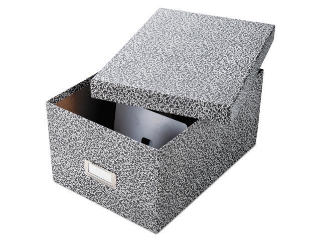 Oxford Reinforced Board Card File Lift-Off Cover Holds 1 200 5 x 8 Cards Black