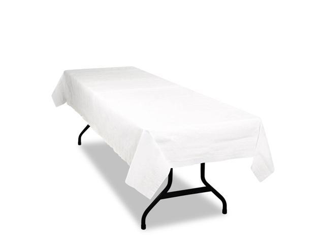 Tablemate Table Set Poly Tissue Table Cover 54 x 108 White 6/Pack PT549WH