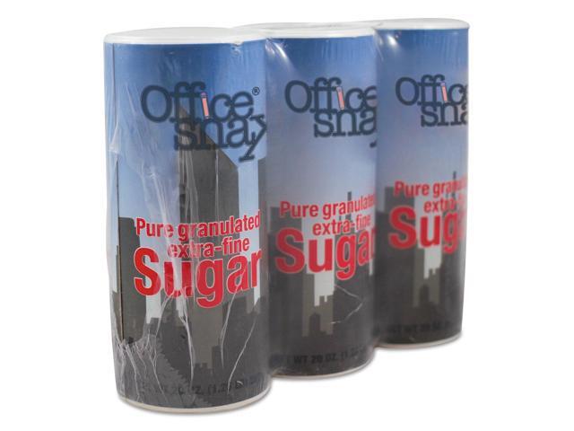 Office Snax Reclosable Canister of Sugar 20 oz 3/Pack 00019G