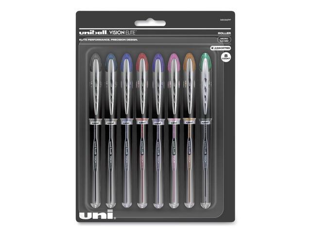 uni-ball VISION ELITE Stick Roller Ball Pen,PEN,RBALL,MICRO, 8/ST,AST