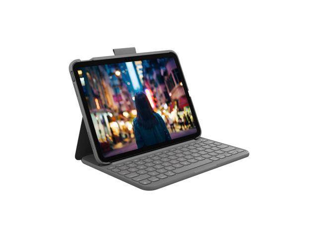 Logitech - Slim Folio Keyboard Case for Apple iPad - Latest Model A16 chip and iPad 10th Gen with Integrated Bluetooth Keyboard - Oxford Gray - image 6