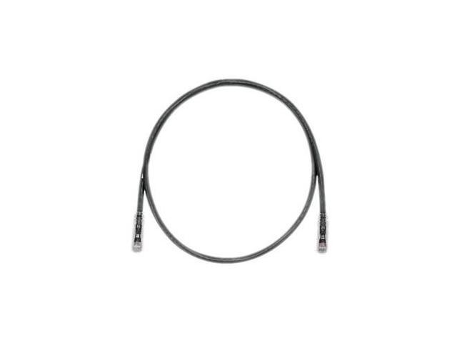 Panduit UTPSP7BLY Category-6 8-Conductor Strain Relief Clear Boot Patch Cord, 7-Feet, Black