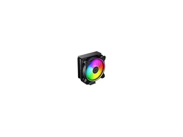 Cooler Master Hyper 212 Halo Black CPU Air Cooler, MF120 Halo² Fan, Dual Loop ARGB, Aluminum Top Cover, 4 Copper Heat Pipes, 154mm (H) for AMD.